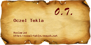 Oczel Tekla névjegykártya